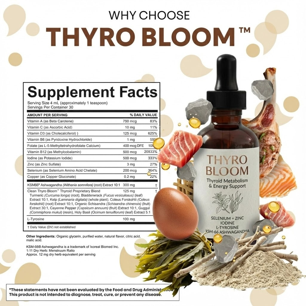 Thyro Bloom™ – Naturally Supports Your Thyroid-Cortisol Balance For All Day Energy